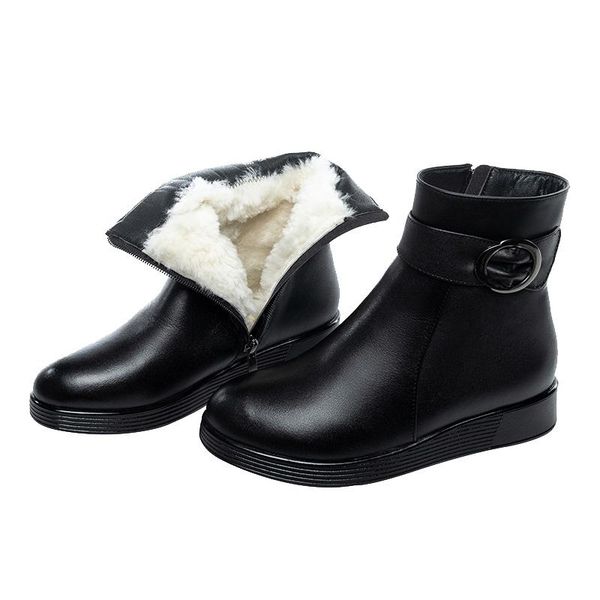 boots 2021 winter women's thick-soled snow waterproof thickened zipper flat bottom non-slip fur integrated warm boot, Black
boots 2021 winter women's thick-soled snow waterproof thickened zipper flat bottom non-slip fur integrated warm boot, Black