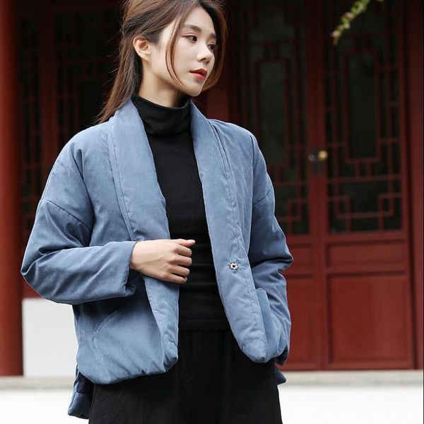 johnature autumn winter solid color warm thick parkas 2020 new cotton linen comfortable retro all-match women long sleeve parkas, Black
johnature autumn winter solid color warm thick parkas 2020 new cotton linen comfortable retro all-match women long sleeve parkas, Black