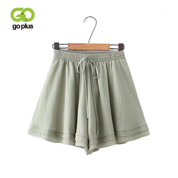 women's shorts goplus chiffon flare women high waist elastic solid black white femme casual loose summer c74981, White;black
women's shorts goplus chiffon flare women high waist elastic solid black white femme casual loose summer c74981, White;black