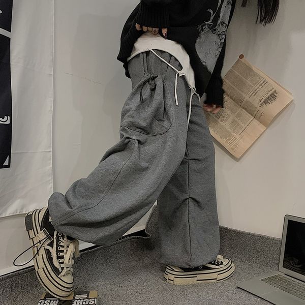 side cargo pocket streetwear woman man hip hop loose harem jogger track pant harajuku baggy sweatpant punk wide oversized korean 201012, Black;white
side cargo pocket streetwear woman man hip hop loose harem jogger track pant harajuku baggy sweatpant punk wide oversized korean 201012, Black;white