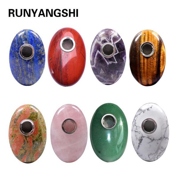 runyangshi 1pc natural gemstone crystal quartz handlebars hand carved oval stone smokeing pipes with 1 brush+3 qylsmq, Black
runyangshi 1pc natural gemstone crystal quartz handlebars hand carved oval stone smokeing pipes with 1 brush+3 qylsmq, Black
