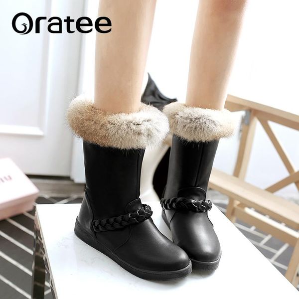 new real fur women winter boots weaving shoes flat platform snow boots small student shoes girls plush waterproof, Black
new real fur women winter boots weaving shoes flat platform snow boots small student shoes girls plush waterproof, Black