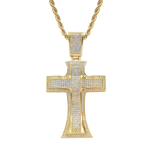 europe and america ale gold plated bling cubic stone 3d cross pendant with 24inch rope chain for men women gift, Silver
europe and america ale gold plated bling cubic stone 3d cross pendant with 24inch rope chain for men women gift, Silver