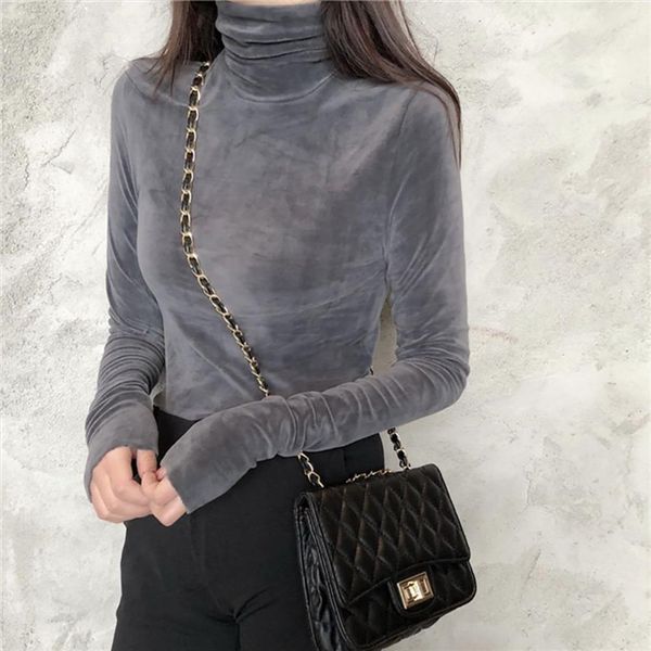 womensturtleneck warm gold velvet pullovers warm turtleneck bottoming slim t shirt female autumn drop shipping, White
womensturtleneck warm gold velvet pullovers warm turtleneck bottoming slim t shirt female autumn drop shipping, White