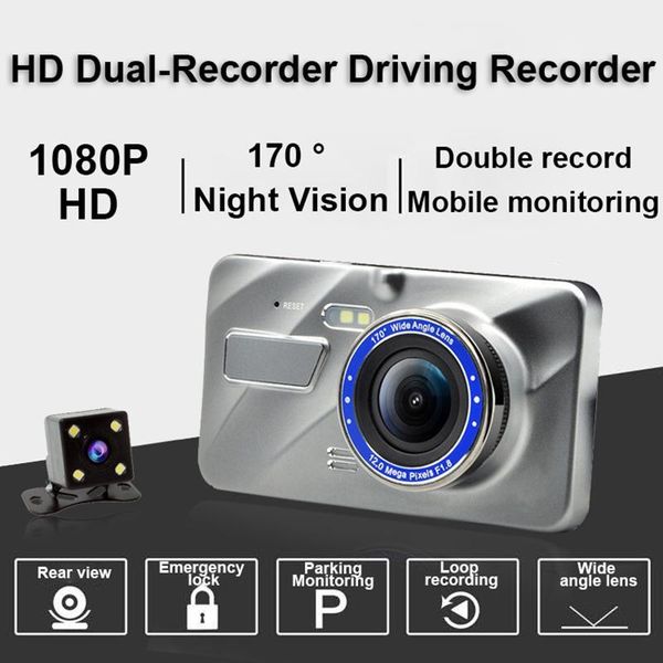 dash cam dual lens full hd 1080p 4" ips car dvr vehicle camera front+rear night vision video recorder g-sensor parking mode wdr1
dash cam dual lens full hd 1080p 4" ips car dvr vehicle camera front+rear night vision video recorder g-sensor parking mode wdr1