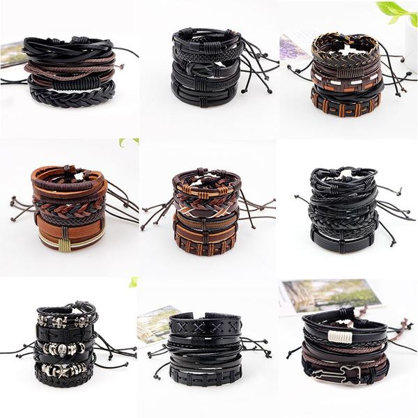 charm bracelets fashion bohemia adjustable lacing leather bracelet for men gypsy women handmade weaving punk wrap bangles, Golden;silver
charm bracelets fashion bohemia adjustable lacing leather bracelet for men gypsy women handmade weaving punk wrap bangles, Golden;silver
