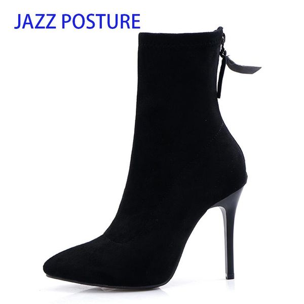 boots europe united states 2021 suede stovepipe socks ankle pointed high-heeled bootswith thick z324, Black
boots europe united states 2021 suede stovepipe socks ankle pointed high-heeled bootswith thick z324, Black