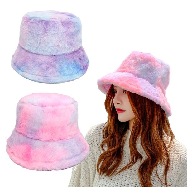 wide brim hats 2021 winter women bucket tie dye faux fur panama warm basin cap outdoor fisherman hat girls rainbow plush caps, Blue;gray
wide brim hats 2021 winter women bucket tie dye faux fur panama warm basin cap outdoor fisherman hat girls rainbow plush caps, Blue;gray
