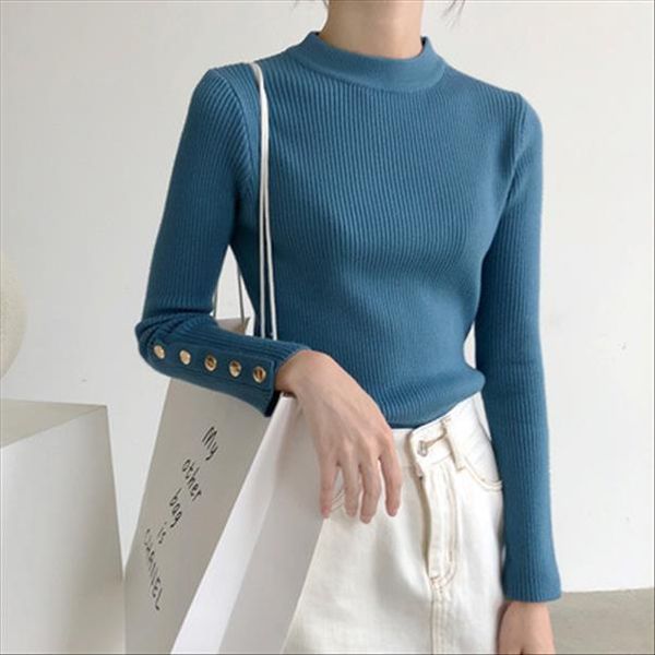 knit sweater slim tight buttons full sleeve sweater womens long sleeve sweaters pullover knitting autumn winter knitwear, White;black
knit sweater slim tight buttons full sleeve sweater womens long sleeve sweaters pullover knitting autumn winter knitwear, White;black