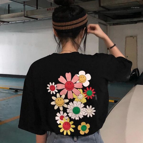 women's t-shirt summer print loose short sleeve t shirts womens punk black clothes harajuku flower vintage shirt gothic drop kpop1, White
women's t-shirt summer print loose short sleeve t shirts womens punk black clothes harajuku flower vintage shirt gothic drop kpop1, White