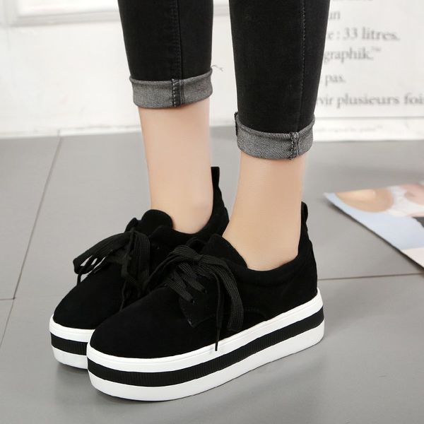 2021 the new lace up to platform soft floating flat women's vulcanized outdoors round toe only mujer shoes lnud, Black
2021 the new lace up to platform soft floating flat women's vulcanized outdoors round toe only mujer shoes lnud, Black