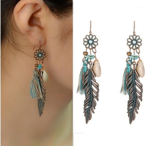 exquisite vintage bohemian ethnic tassel fringe leaf stones earrings for women girls accessories party gift, Silver
exquisite vintage bohemian ethnic tassel fringe leaf stones earrings for women girls accessories party gift, Silver