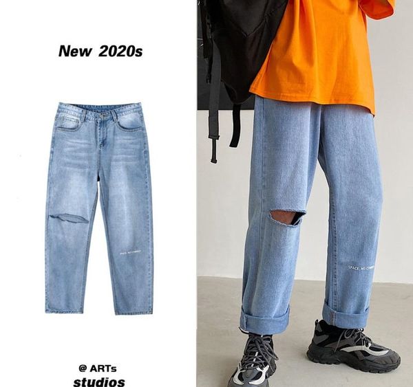 korean straight jeans men's fashion retro casual blue ripped jeans men streetwear loose hip hop hole denim pants mens -2xl
korean straight jeans men's fashion retro casual blue ripped jeans men streetwear loose hip hop hole denim pants mens -2xl