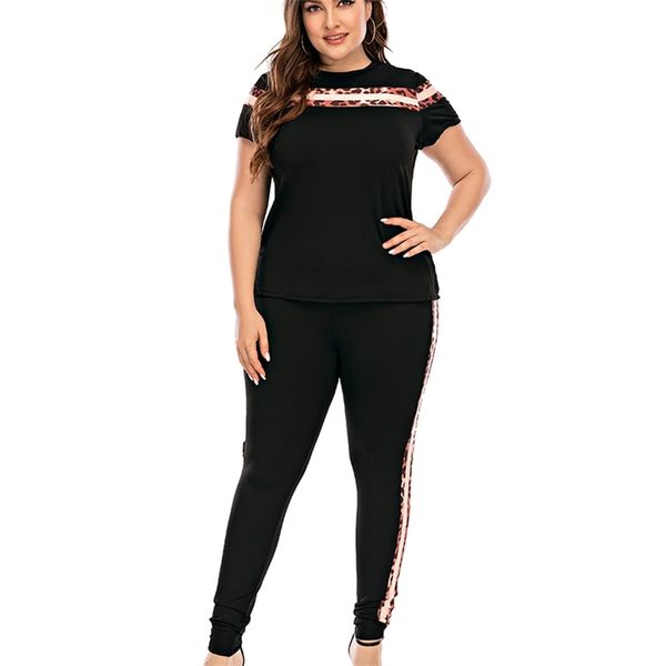 6xl plus size clothes for women two piece set casual leopard print shirts+side stripe pants outfits home clothing sets tracksuit y201128, White
6xl plus size clothes for women two piece set casual leopard print shirts+side stripe pants outfits home clothing sets tracksuit y201128, White