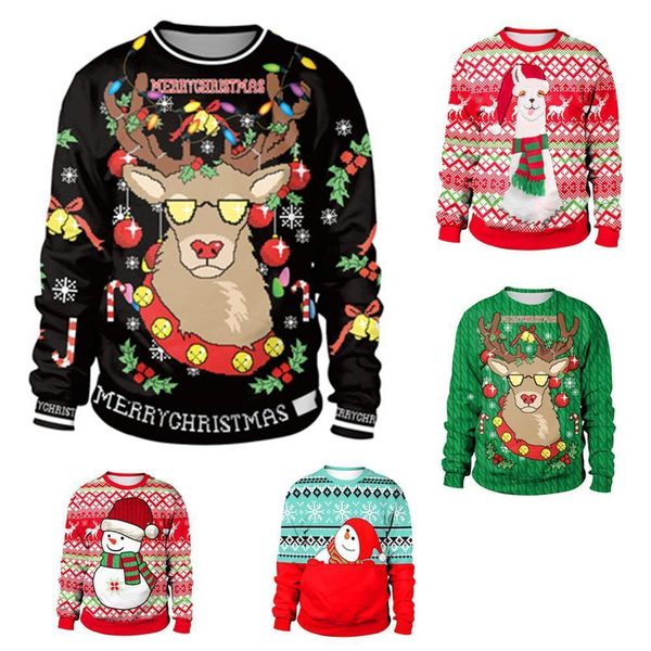 ugly christmas sweater snowman for gift santa reindeer pullover womens mens 3d jerseys and sweaters autumn winter clothing, White;black
ugly christmas sweater snowman for gift santa reindeer pullover womens mens 3d jerseys and sweaters autumn winter clothing, White;black
