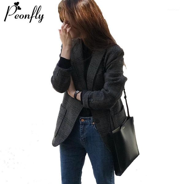 peonfly 2020 spring jacket women coats vintage plaid outwear casual notched collar single breasted office ladies jackets blazer1, White;black
peonfly 2020 spring jacket women coats vintage plaid outwear casual notched collar single breasted office ladies jackets blazer1, White;black