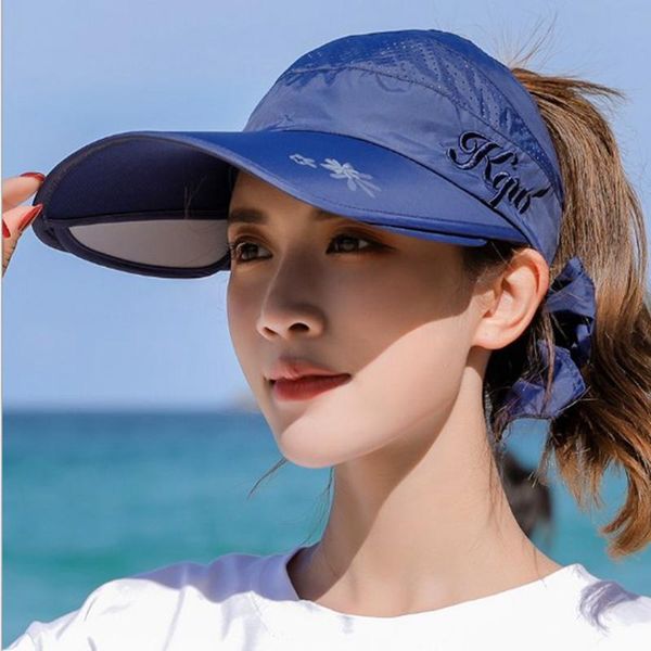 wide brim hats beach sports sun visor hat stylish women men cap tennis golf caps summer travel visors for, Blue;gray
wide brim hats beach sports sun visor hat stylish women men cap tennis golf caps summer travel visors for, Blue;gray