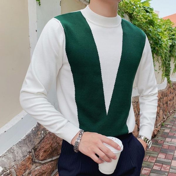 men's sweaters black white british style contrast knitted sweater men pull homme autumn half-turtleneck long-sleeved casual pullover sw, White;black
men's sweaters black white british style contrast knitted sweater men pull homme autumn half-turtleneck long-sleeved casual pullover sw, White;black
