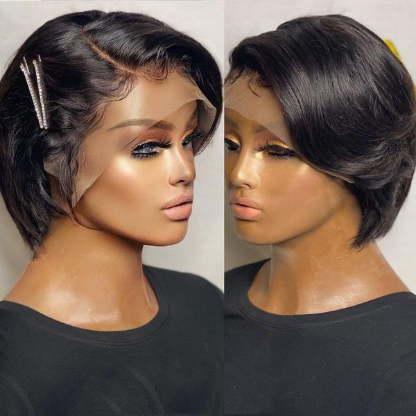 rechte pixie cut pruik t deel lace front menselijk haar pruik preplucked voor zwarte vrouwen transparant kant korte bob pruik braziliaanse, Golden;white
rechte pixie cut pruik t deel lace front menselijk haar pruik preplucked voor zwarte vrouwen transparant kant korte bob pruik braziliaanse, Golden;white
