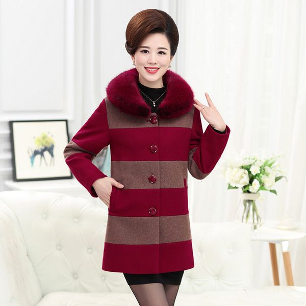 2021 middle-aged jacket women's winter new mid-length mother's woolen coats warm coat plus size 5xla348 zssl, Black
2021 middle-aged jacket women's winter new mid-length mother's woolen coats warm coat plus size 5xla348 zssl, Black