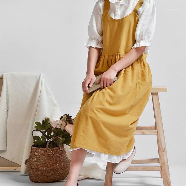 aprons -medieval washed cotton linen kitchen apron for cooking baking flower shop ruffles work clean woman uniform lady d1
aprons -medieval washed cotton linen kitchen apron for cooking baking flower shop ruffles work clean woman uniform lady d1