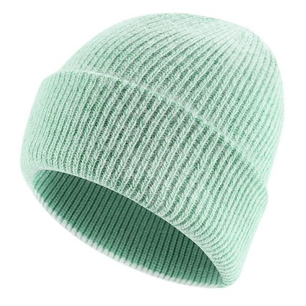 beanie/skull caps knitted hat thickened warmth and windproof ear protection wild student woolen cold, Blue;gray