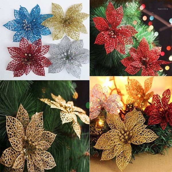 10pcs fashion hollow glitter poinsettia fake flower christmas tree wedding party decoration 8zhh1861
10pcs fashion hollow glitter poinsettia fake flower christmas tree wedding party decoration 8zhh1861