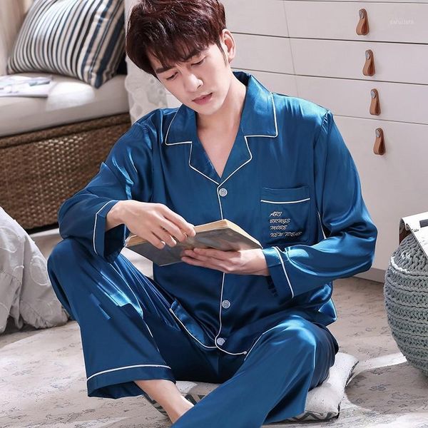 men satin pajamas set sleepwear long sleeve 2pcs shirt&pant silky male pyjamas suit autumn new sleep set loose home clothes1, Black;brown
men satin pajamas set sleepwear long sleeve 2pcs shirt&pant silky male pyjamas suit autumn new sleep set loose home clothes1, Black;brown
