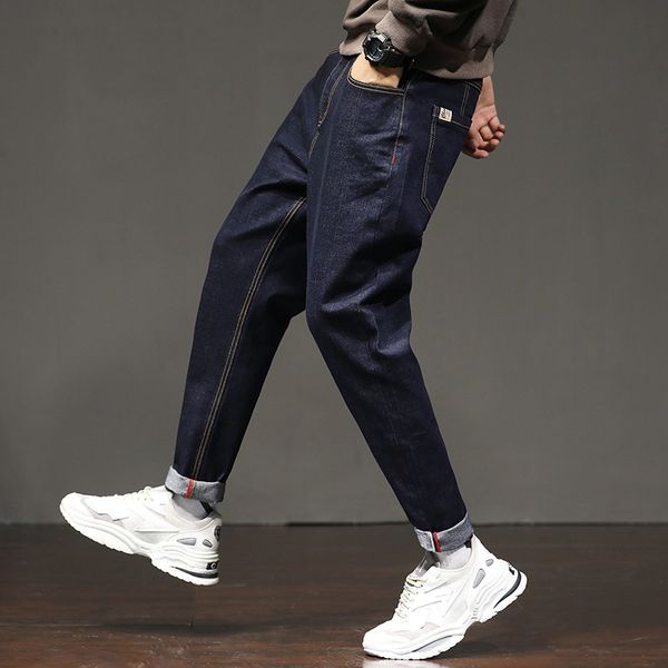 2021 new japanese style fashion men jeans loose casual elastic denim harem pants vintage designer hip hop wide leg velvet warm trousers 67pn, Blue
2021 new japanese style fashion men jeans loose casual elastic denim harem pants vintage designer hip hop wide leg velvet warm trousers 67pn, Blue