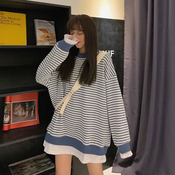 2pyfx полосатой женские свитера осень поддельной корейский топ sweatersweater ins стиль свободный новый двухсекционный шикарный длинный рука, Black
2pyfx полосатой женские свитера осень поддельной корейский топ sweatersweater ins стиль свободный новый двухсекционный шикарный длинный рука, Black