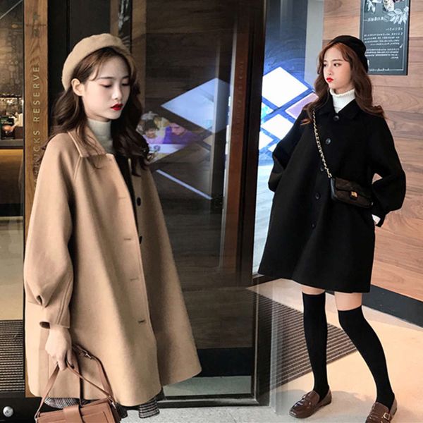 hong kong autumn and winter 2020 korean version medium length tweed women's small windbreaker cape type lantern sleeve coat fashion, Black
hong kong autumn and winter 2020 korean version medium length tweed women's small windbreaker cape type lantern sleeve coat fashion, Black