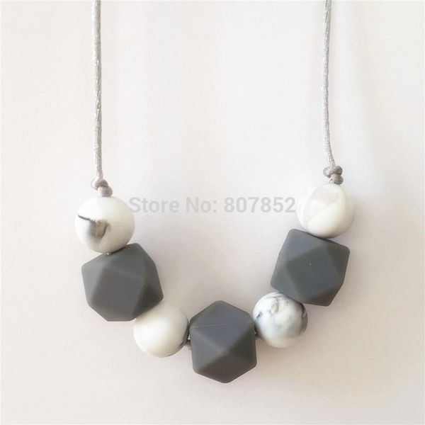 chains chengkai 2pcs bpa diy silicone teether necklace handmade baby hexagon teething charm jewelry making for fashion mom to wear, Silver
chains chengkai 2pcs bpa diy silicone teether necklace handmade baby hexagon teething charm jewelry making for fashion mom to wear, Silver