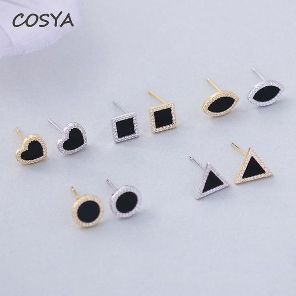 stud cosya real 925 sterling silver geometry black earrings simplicity all-match carbon diamond jewelry gift, Golden;silver
stud cosya real 925 sterling silver geometry black earrings simplicity all-match carbon diamond jewelry gift, Golden;silver