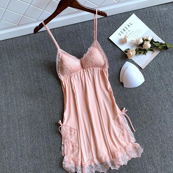 sleepwear satin nightgown 2020 new women spaghetti strap nightdress lace nightie intimate lingerie home clothes nightwear1, Black;red
sleepwear satin nightgown 2020 new women spaghetti strap nightdress lace nightie intimate lingerie home clothes nightwear1, Black;red