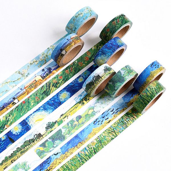 7m*15mm washi tapes diy van gogh japanese paper painting paper masking tape decorative adhesive tapes scrapbooking stickers
7m*15mm washi tapes diy van gogh japanese paper painting paper masking tape decorative adhesive tapes scrapbooking stickers
