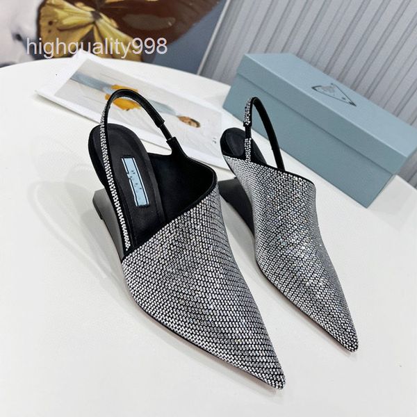 sandals high end quality women's shoes spring luxury full diamond pointed sandals muller baotou, Black
sandals high end quality women's shoes spring luxury full diamond pointed sandals muller baotou, Black
