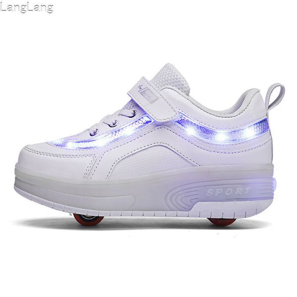children two wheels luminous glowing sneakers light roller skate kids led shoes boys girls usb charging, Black;red
children two wheels luminous glowing sneakers light roller skate kids led shoes boys girls usb charging, Black;red