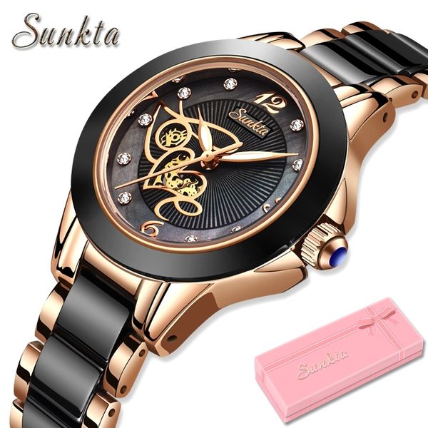 sunkta diamond surface ceramic strap fashion waterproof women watches brand luxury quartz watch women gift relogio feminino 201124, Slivery;brown
sunkta diamond surface ceramic strap fashion waterproof women watches brand luxury quartz watch women gift relogio feminino 201124, Slivery;brown