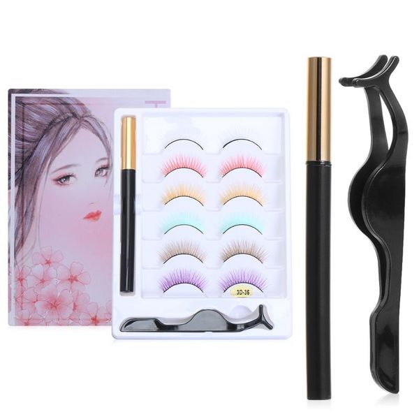 false eyelashes 6 pairs mix color self adhesive with liquid eyeliner kit no glue magnetic needed waterproof long-lasting lashes
false eyelashes 6 pairs mix color self adhesive with liquid eyeliner kit no glue magnetic needed waterproof long-lasting lashes