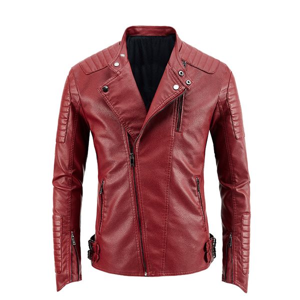 2021 negizber locomotive leather solid color streetwear new spring male jacket hip hop lapel zipper pz9b, Black
2021 negizber locomotive leather solid color streetwear new spring male jacket hip hop lapel zipper pz9b, Black
