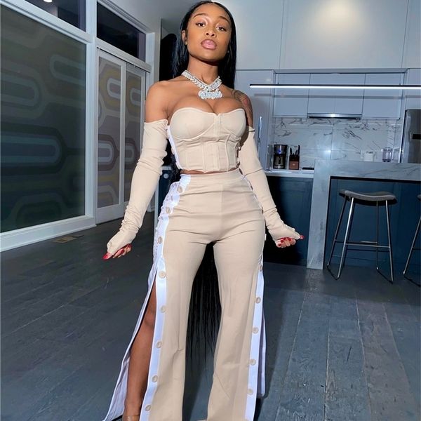 off-shoulder + long pants split button two-piece set women striped printed nightclub tracksuit casual homewear female t200716, White
off-shoulder + long pants split button two-piece set women striped printed nightclub tracksuit casual homewear female t200716, White