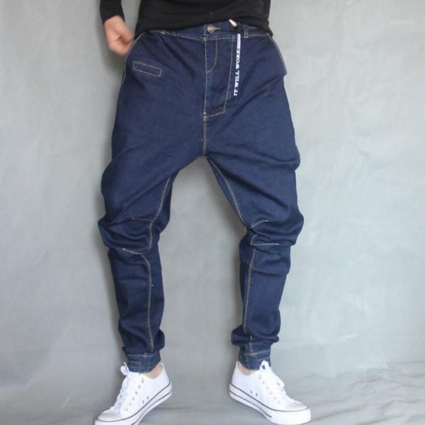 2018 male hip hop baggy denim pants street dance skateboard hanging crotch jeans mens loose pencil jogger feet pants a605101, Blue
2018 male hip hop baggy denim pants street dance skateboard hanging crotch jeans mens loose pencil jogger feet pants a605101, Blue
