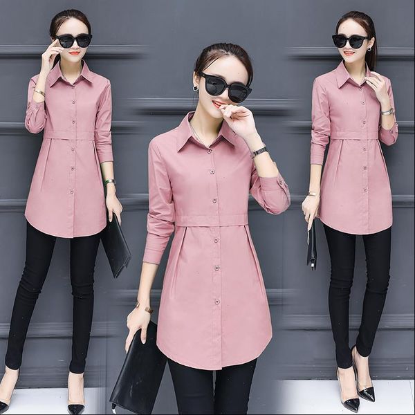 long shirt female long sleeved 2021 autumn new korean version of the loose bottom shirt women, White
long shirt female long sleeved 2021 autumn new korean version of the loose bottom shirt women, White