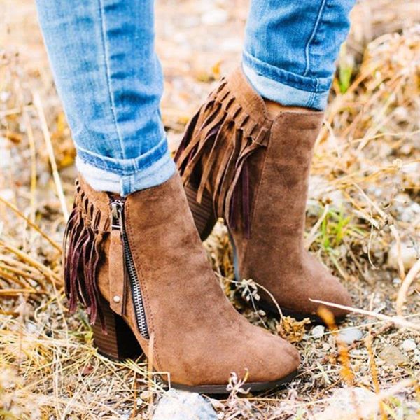 boots autumn women shorts pointed toe low heel side zipper fringe retro fashion tassel ankle booties party shoes dress1, Black
boots autumn women shorts pointed toe low heel side zipper fringe retro fashion tassel ankle booties party shoes dress1, Black