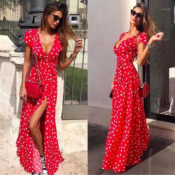 deep v neck short sleeve polka dot maxi dress women 2021 summer chiffon boho beach plus size long dresses woman femme robe1, Black;gray
deep v neck short sleeve polka dot maxi dress women 2021 summer chiffon boho beach plus size long dresses woman femme robe1, Black;gray