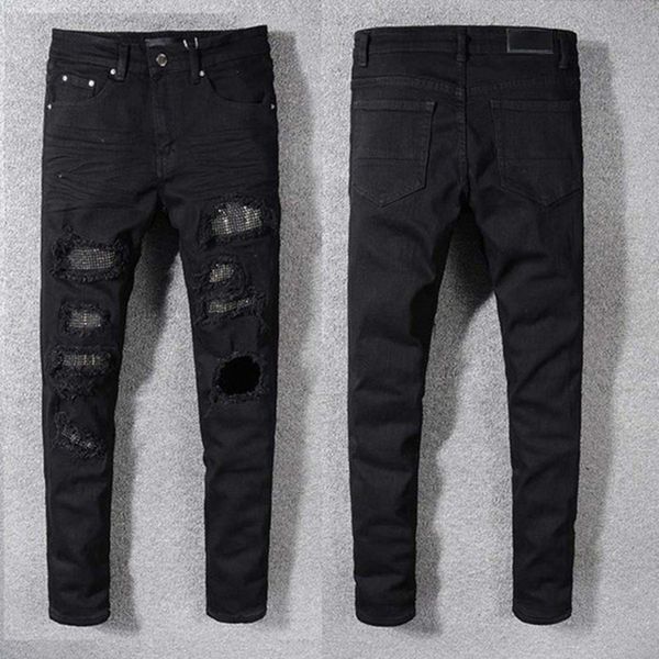 2021 mens designer jeans runway slim racer biker jeans hiphop skinny men denim ripped joggers pants brand men pants, Blue
2021 mens designer jeans runway slim racer biker jeans hiphop skinny men denim ripped joggers pants brand men pants, Blue