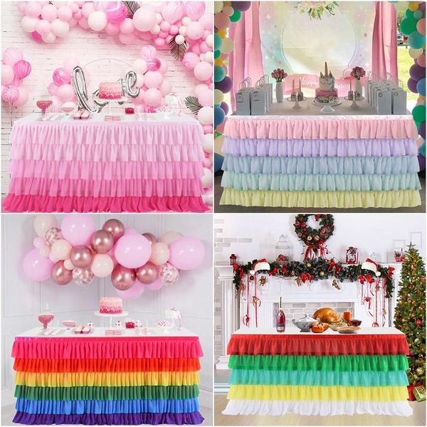 multicolor table cloth cover rectangle table skirts rainbow color ruffled skirt tableware wedding birthday party decor
multicolor table cloth cover rectangle table skirts rainbow color ruffled skirt tableware wedding birthday party decor