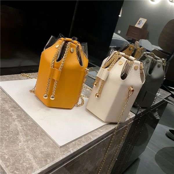 women's bag 2020 new pu shoulder bucket bag women's chain shoulder/crossbody