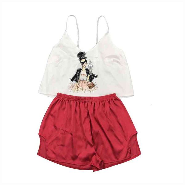 sleeveless satin sleep with shorts suits animal print lovely pajamas for v neck summer pyjama sets for women, Black;red
sleeveless satin sleep with shorts suits animal print lovely pajamas for v neck summer pyjama sets for women, Black;red