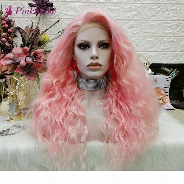 pinkshow pink wigs for women cosplay wig deep wave synthetic lace front wig high temperature fiber hair wigs, Black
pinkshow pink wigs for women cosplay wig deep wave synthetic lace front wig high temperature fiber hair wigs, Black